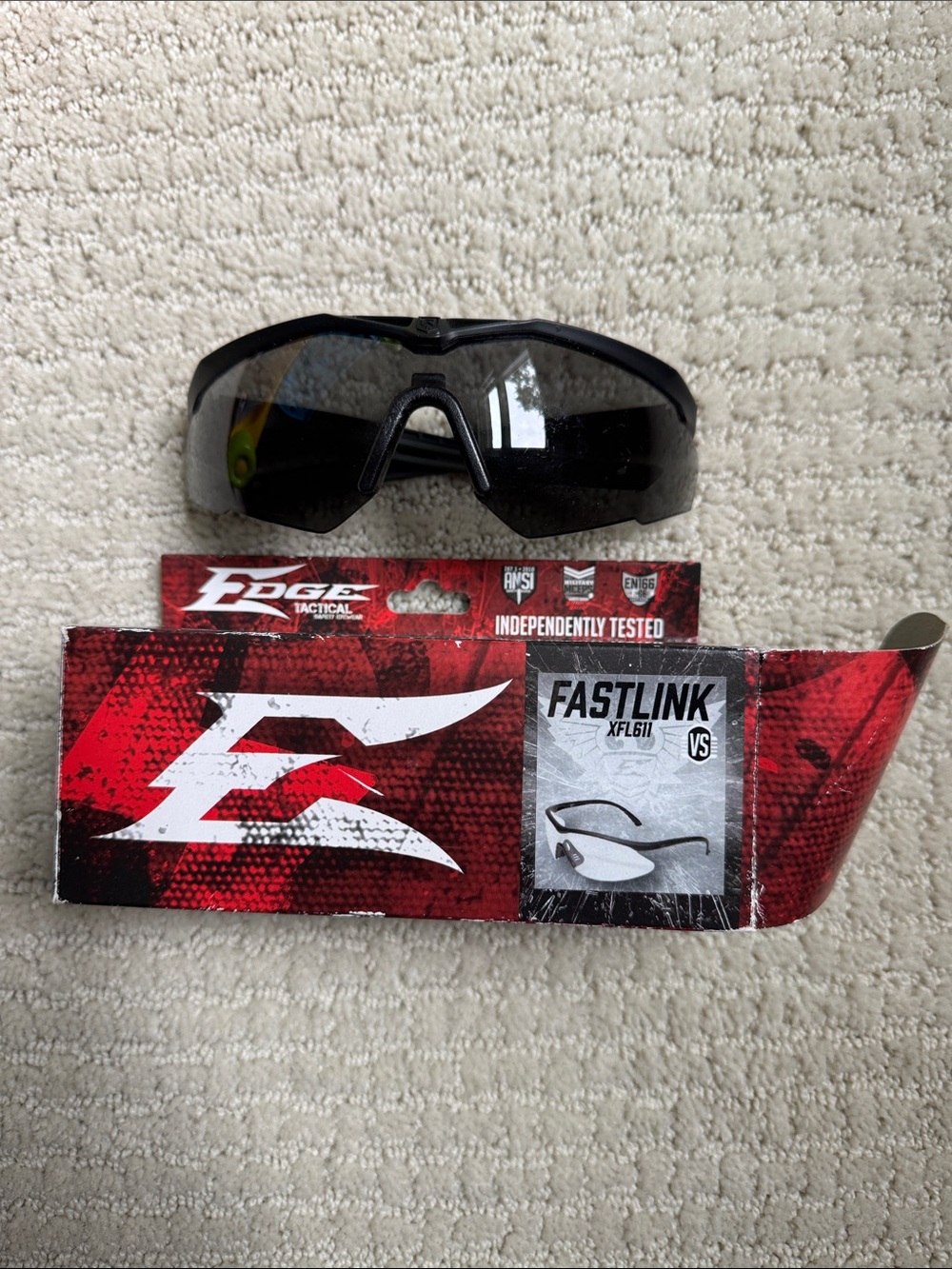 Edge Tactical Fastlink Safety Glasses in Black
